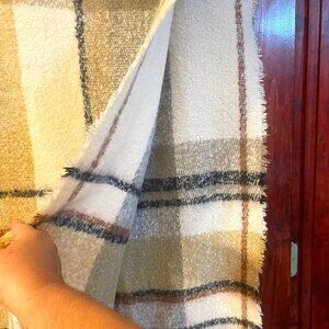 By Anthropologie Brushed Woven Scarf: Soft Plaid Edition